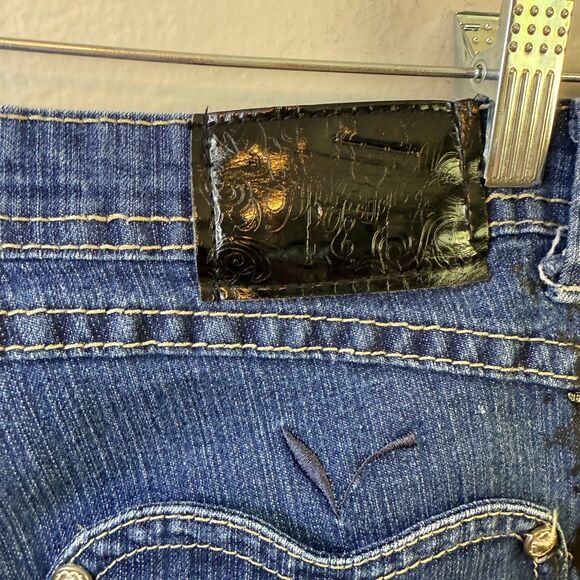 VTG Apple Bottom Jeans Women Blue Skinny Apple Pockets Y2K Hip Hop Denim Size 10 - Picture 10 of 12